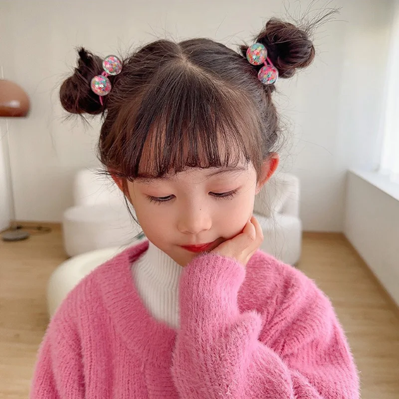 Coleteros elásticos coloridos con estampado de frutas para niña - imagen 4