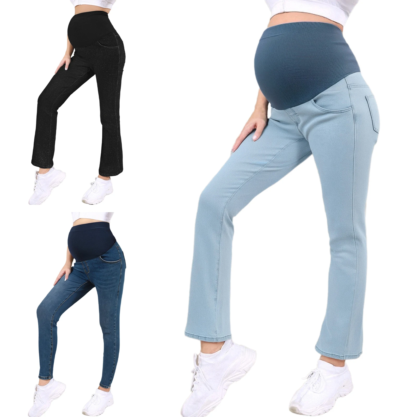 Detalle de bolsillo de pantalones maternidad