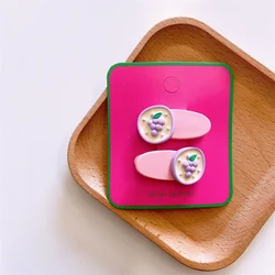Horquillas de resina estilo princesa caramelo para niñas