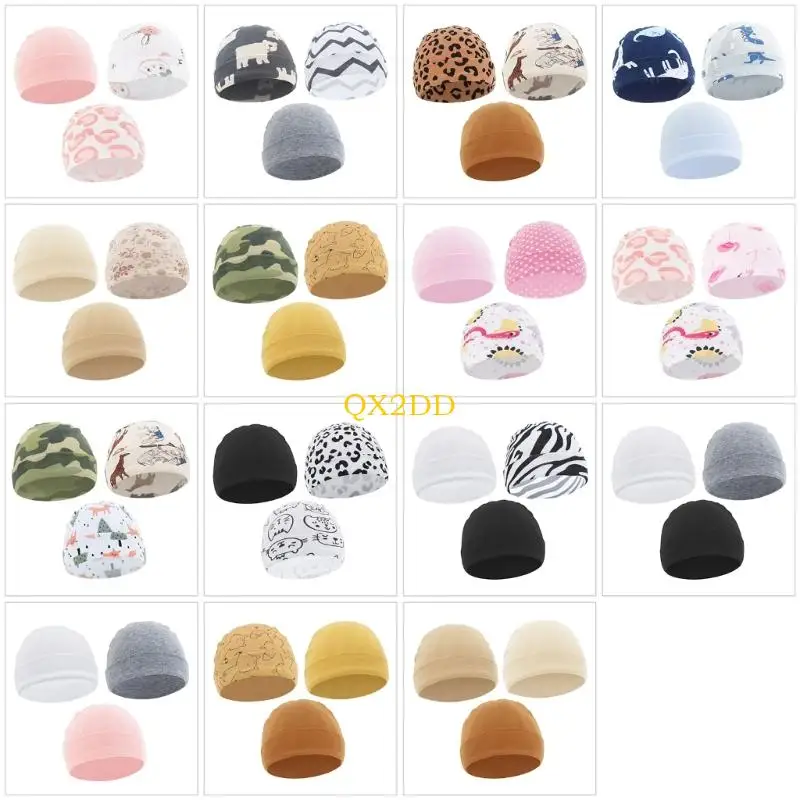Gorro de algodón transpirable para recién nacido, diseño suave y ligero