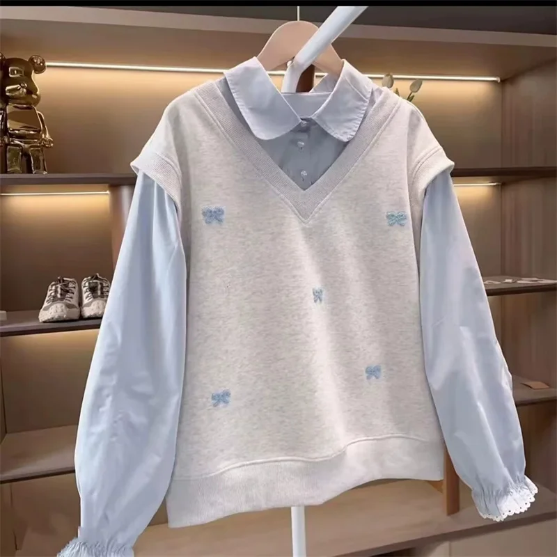 Sudadera con pajarita para niña – Estilo primaveral - imagen 5