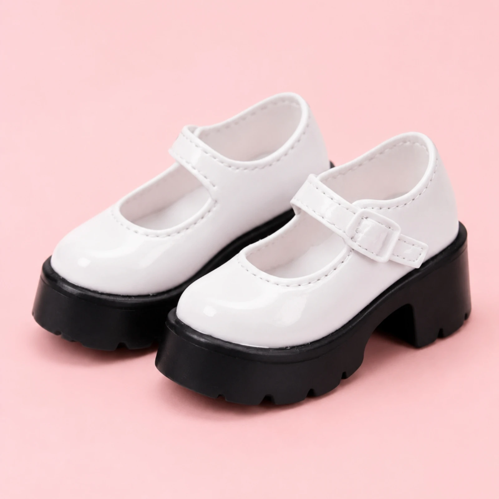 Zapatos escolares JK con tacón grueso, plataforma y correa hebilla - imagen 4