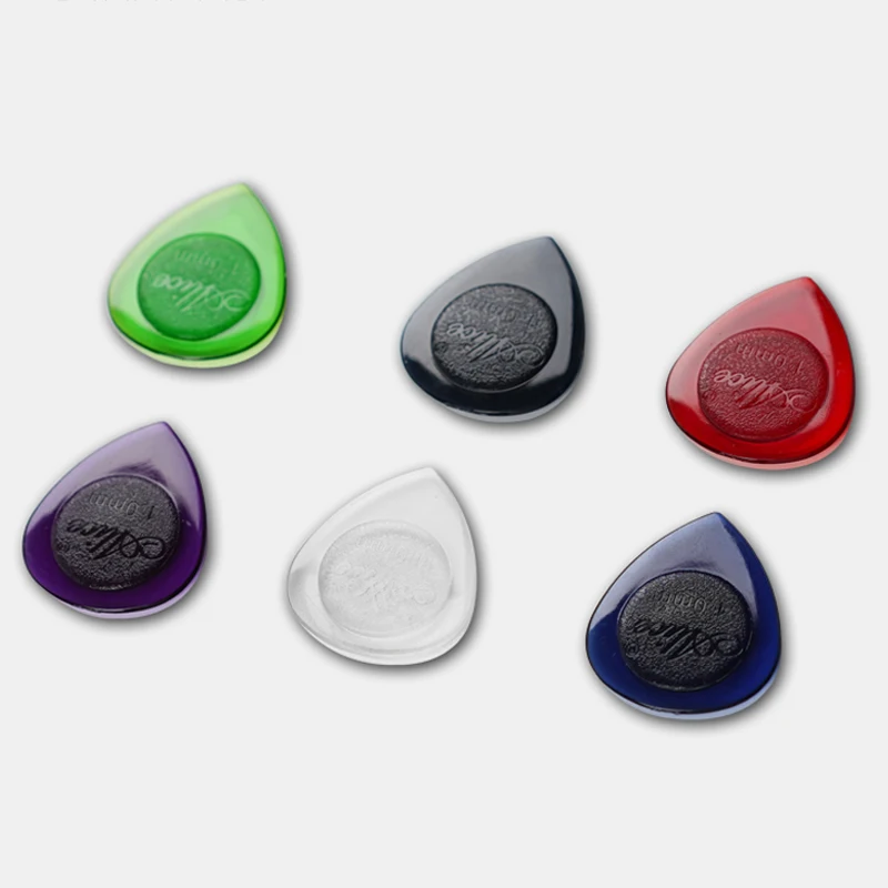 Púas de guitarra ABS con funda de almacenamiento tipo lágrima