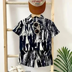 Conjunto de verano para niña: camisa manga corta y pantalón corto