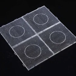 Tableros transparentes PE para cuentas Perler – 4 unidades con plantilla perforada