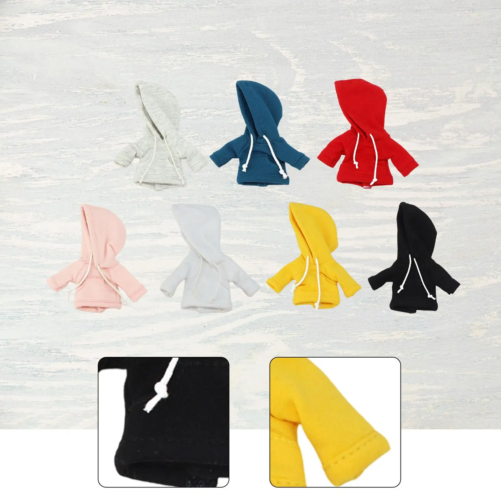 Sudadera con capucha para muñecos, manga larga moderna