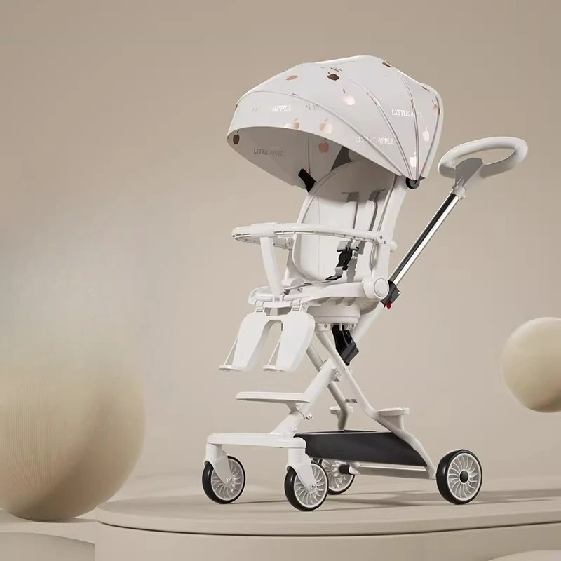 Cochecito de bebé plegable ligero con manillar ajustable y asiento - imagen 5