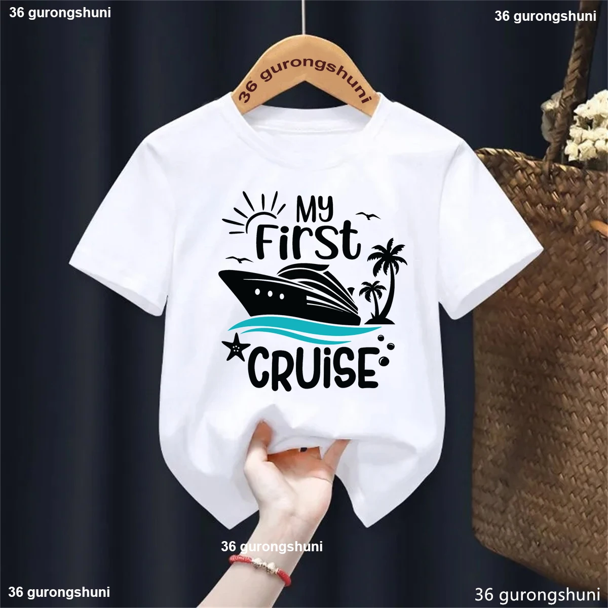Camiseta estampada My First Cruise para niños y niñas de viaje - imagen 3