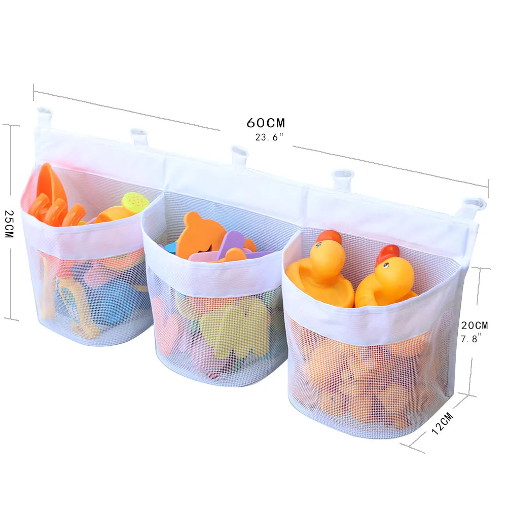 Bolsa almacenamiento juguetes de baño transpirable antimoho sin perforaciones - imagen 5