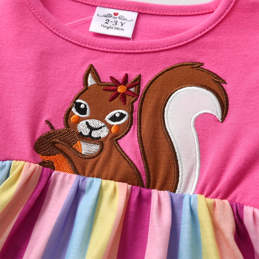 Vestido DXTON rayas manga larga niña escolar otoño - imagen 2