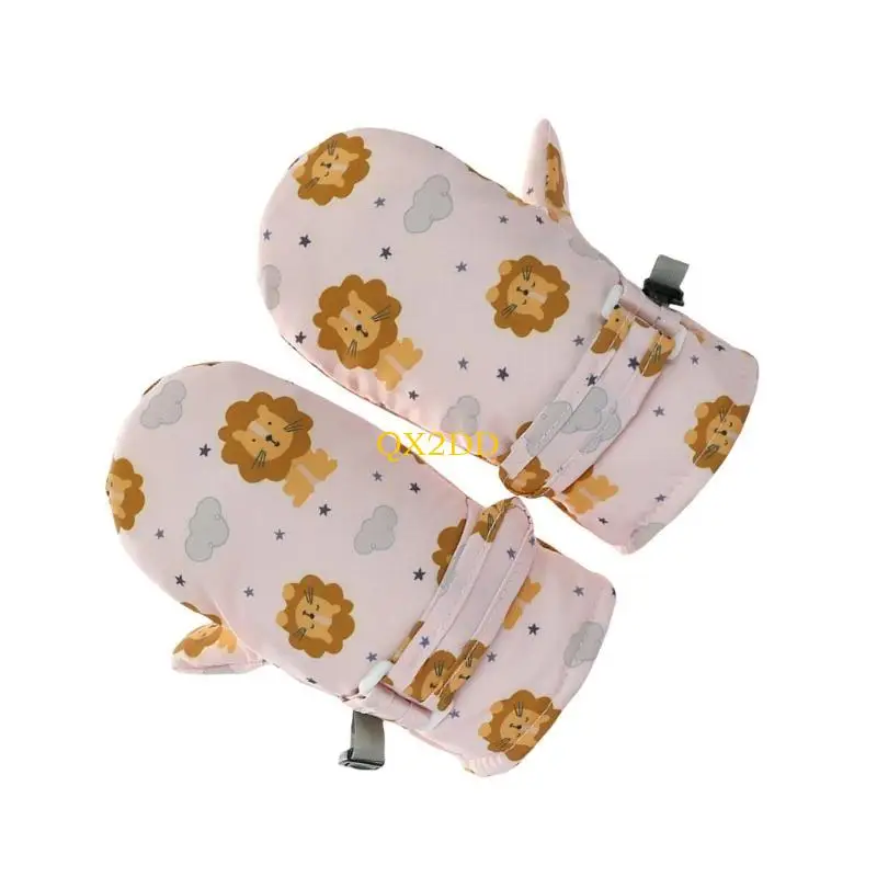 QX2D Guantes de invierno impermeables con forro térmico para niños - imagen 5