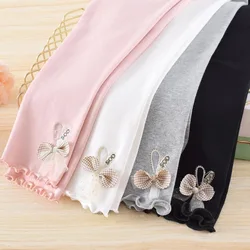 Leggins infantiles de algodón con lazo – Primavera verano