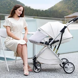 Cochecito ligero alta vista – Plegable bidireccional, mosquitera antisacudidas