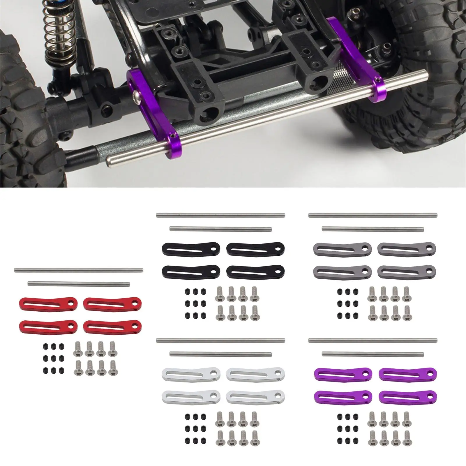 Aluminum Alloy Modular CNC RC Bumper for 1:10 RC Hobby Car Model DIY Accs Aluminum Alloy Modular CNC RC Bumper for 1:10 RC Hobby Car Model DIY Accs
