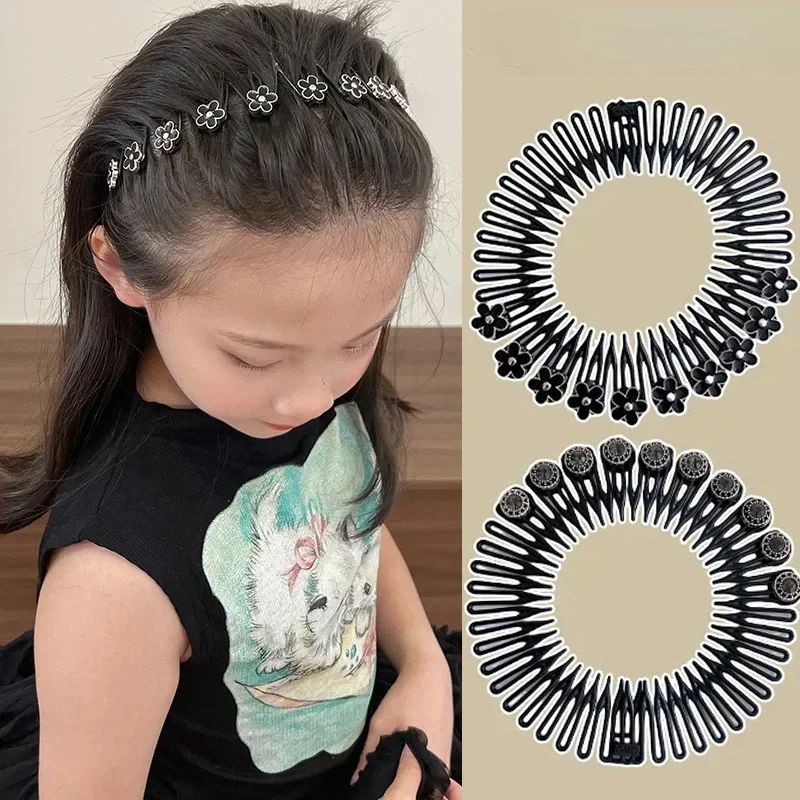 Diadema negra con perlas y pedrería de imitación para el cabello - imagen 3