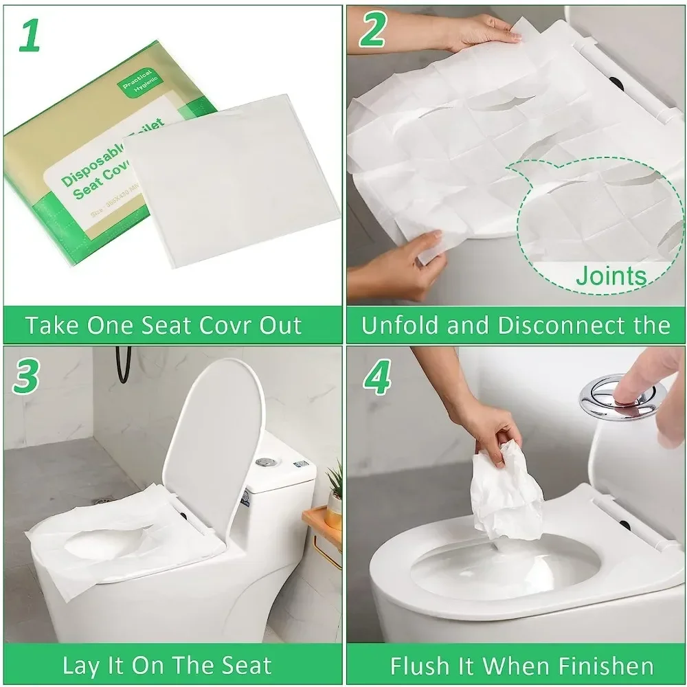 Papel desechable impermeable para asiento de inodoro portátil - imagen 4