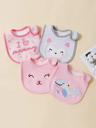Babero bandana antisaliva de tres capas para bebé