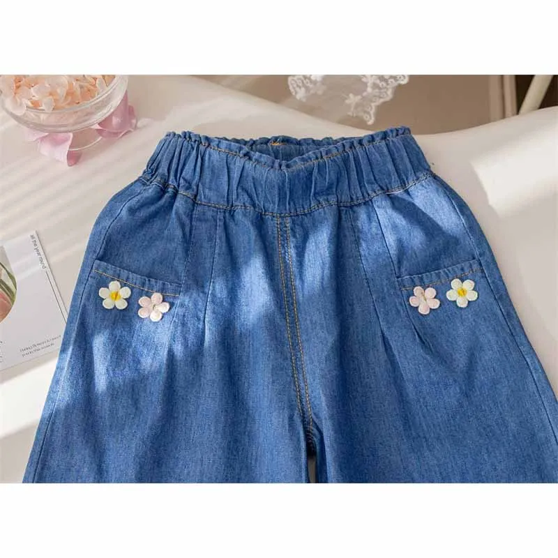 Vaqueros elásticos de mezclilla para niña – cómodos y versátiles - imagen 4