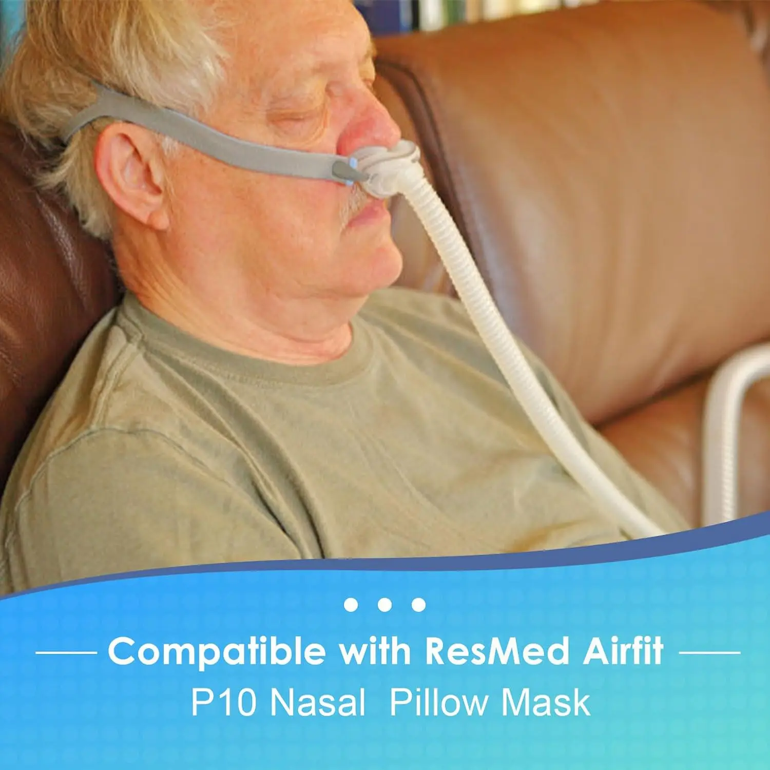 Arnés CPAP repuesto AirFit P10 con correas ajustables y clips - imagen 5