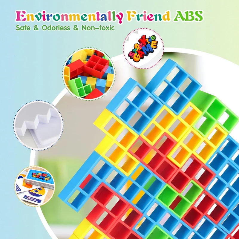Juego de apilamiento equilibrio con bloques construcción para niños - imagen 2