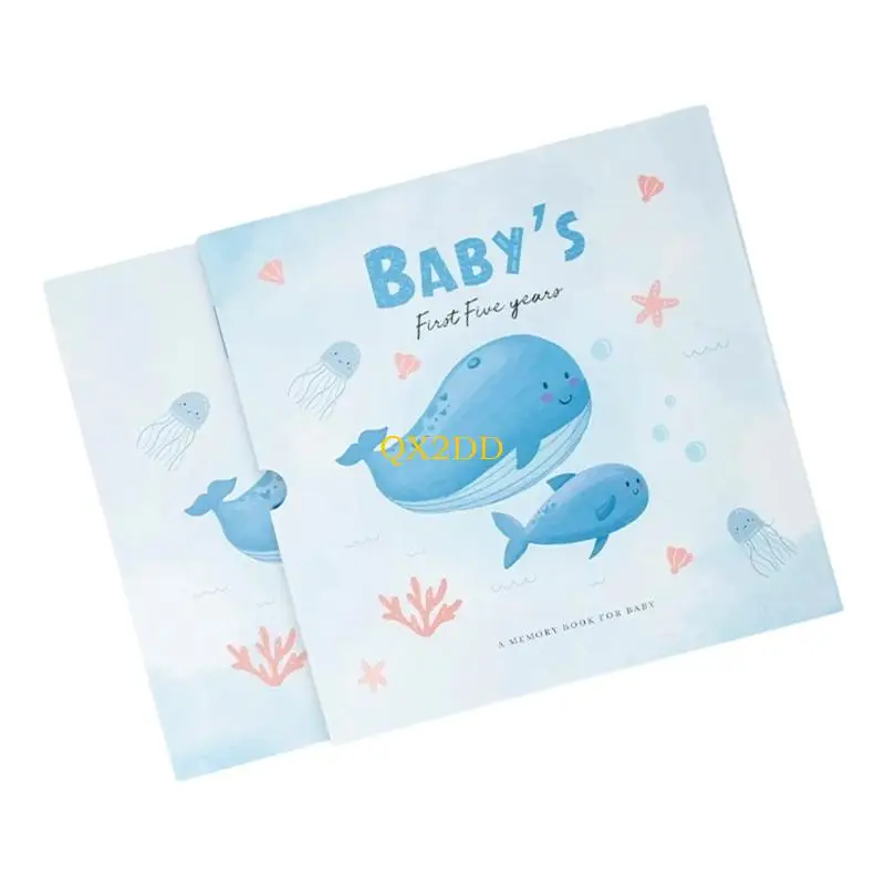 Libro de recuerdos QX2D para bebés: hitos, fotos y recortes - imagen 3