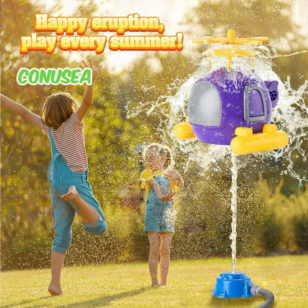 Aspersor de agua helicóptero para niños, juegos al aire libre - imagen 3