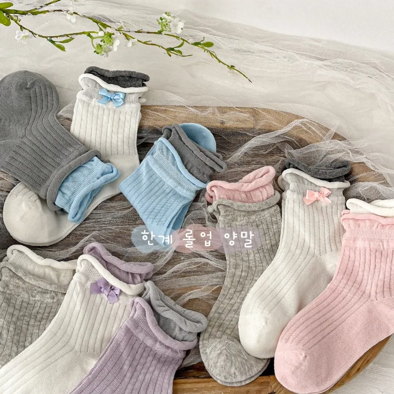 Calcetines con volante para niñas – Algodón transpirable de verano - imagen 5
