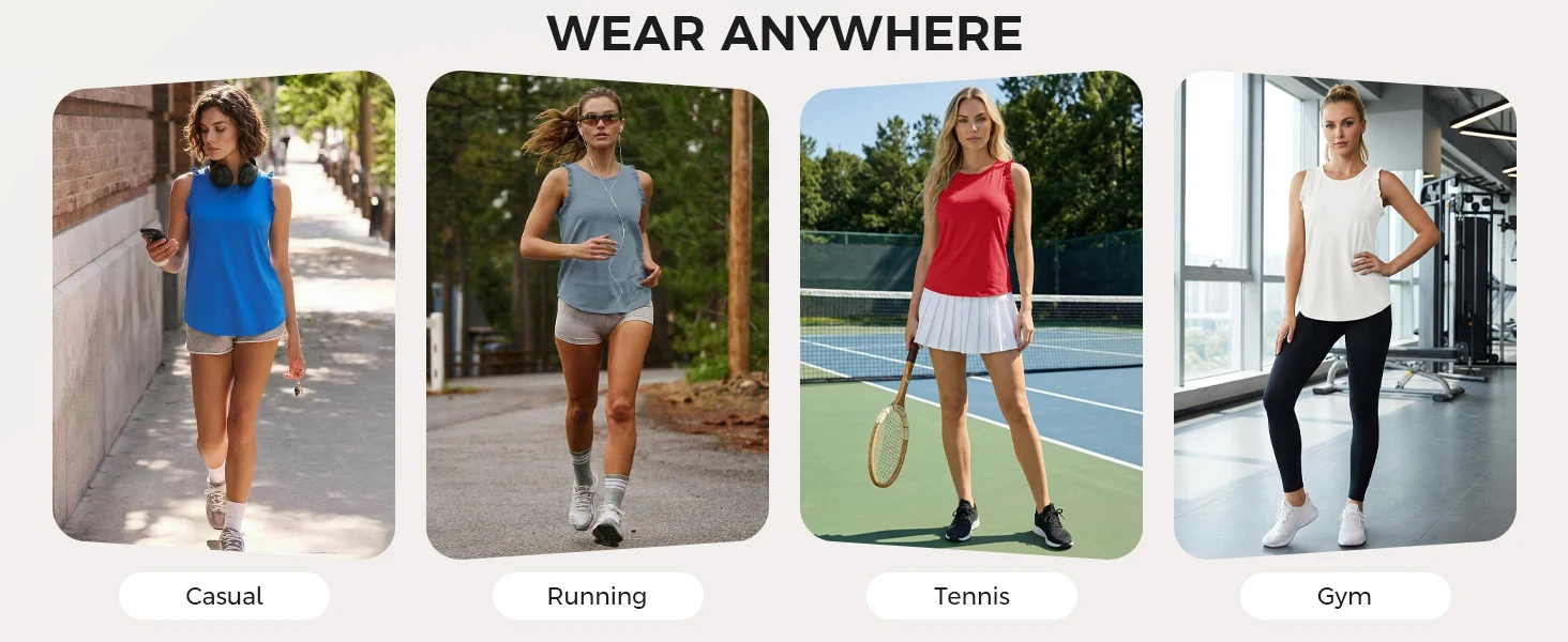 Top sin mangas para mujer con estilo deportivo