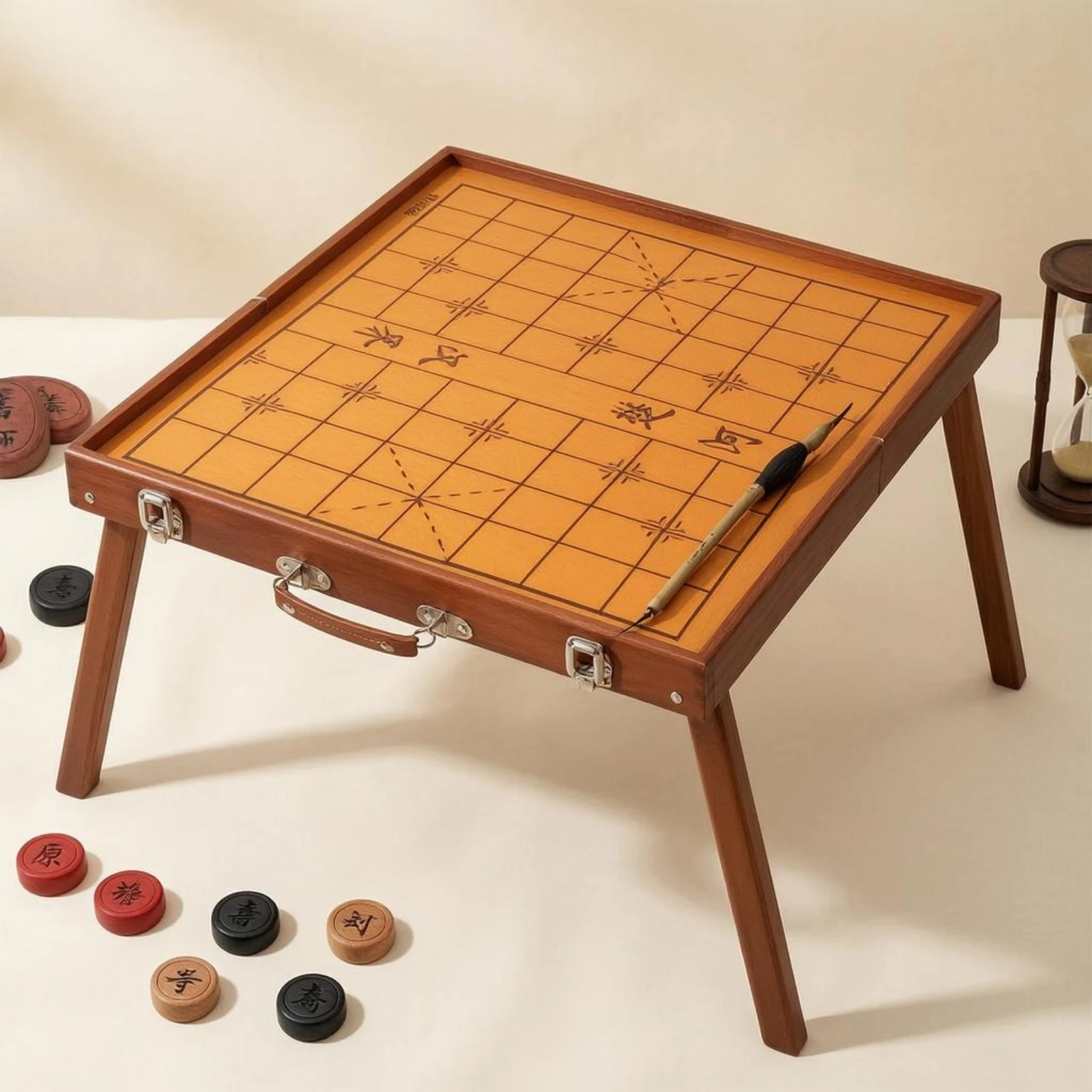 Mesa plegable para ajedrez chino con asa - imagen 2