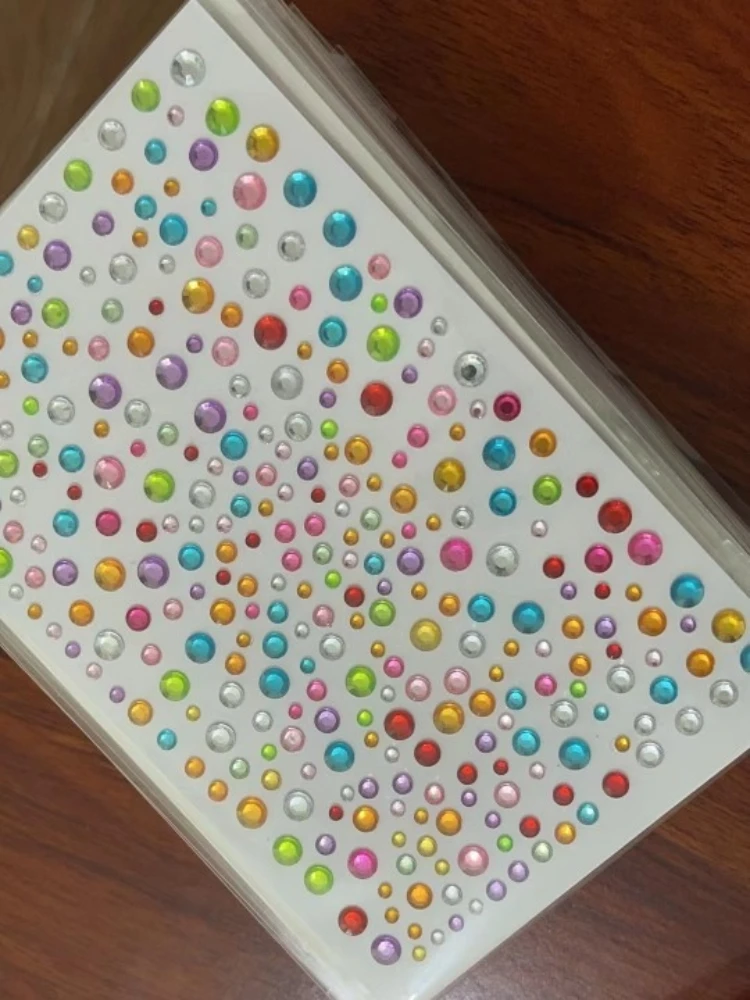 Hoja de pegatinas de diamantes acrílicos mini gemas para manualidades