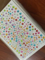 Hoja de pegatinas de diamantes acrílicos mini gemas para manualidades