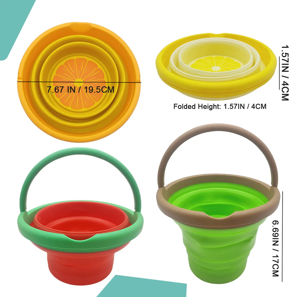 Cubo de playa, forma fruta para arena y agua, juego exterior - imagen 2