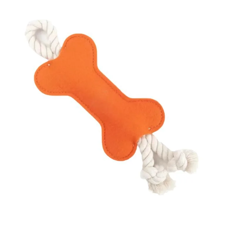 Juguete masticable para perros con forma de hueso en fieltro - imagen 2