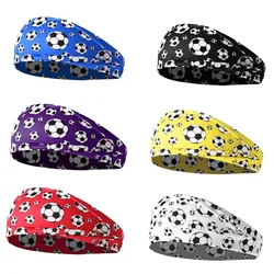 Diadema atlética elástica atada para niños – Estampado fútbol y Yoga