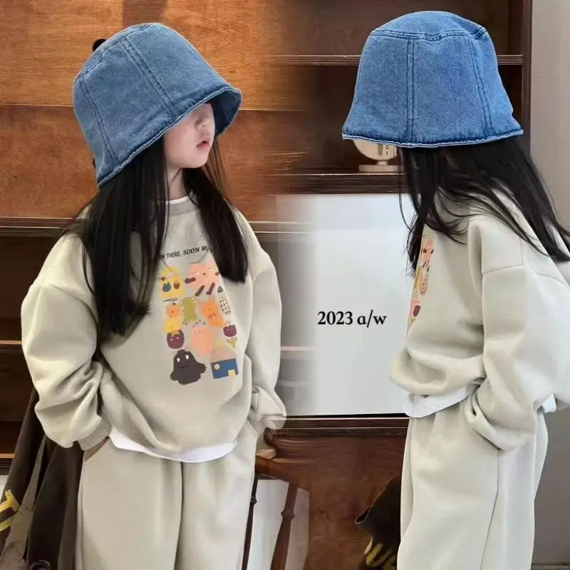 Conjunto de chándal niña de primavera con sudadera estampada - imagen 2