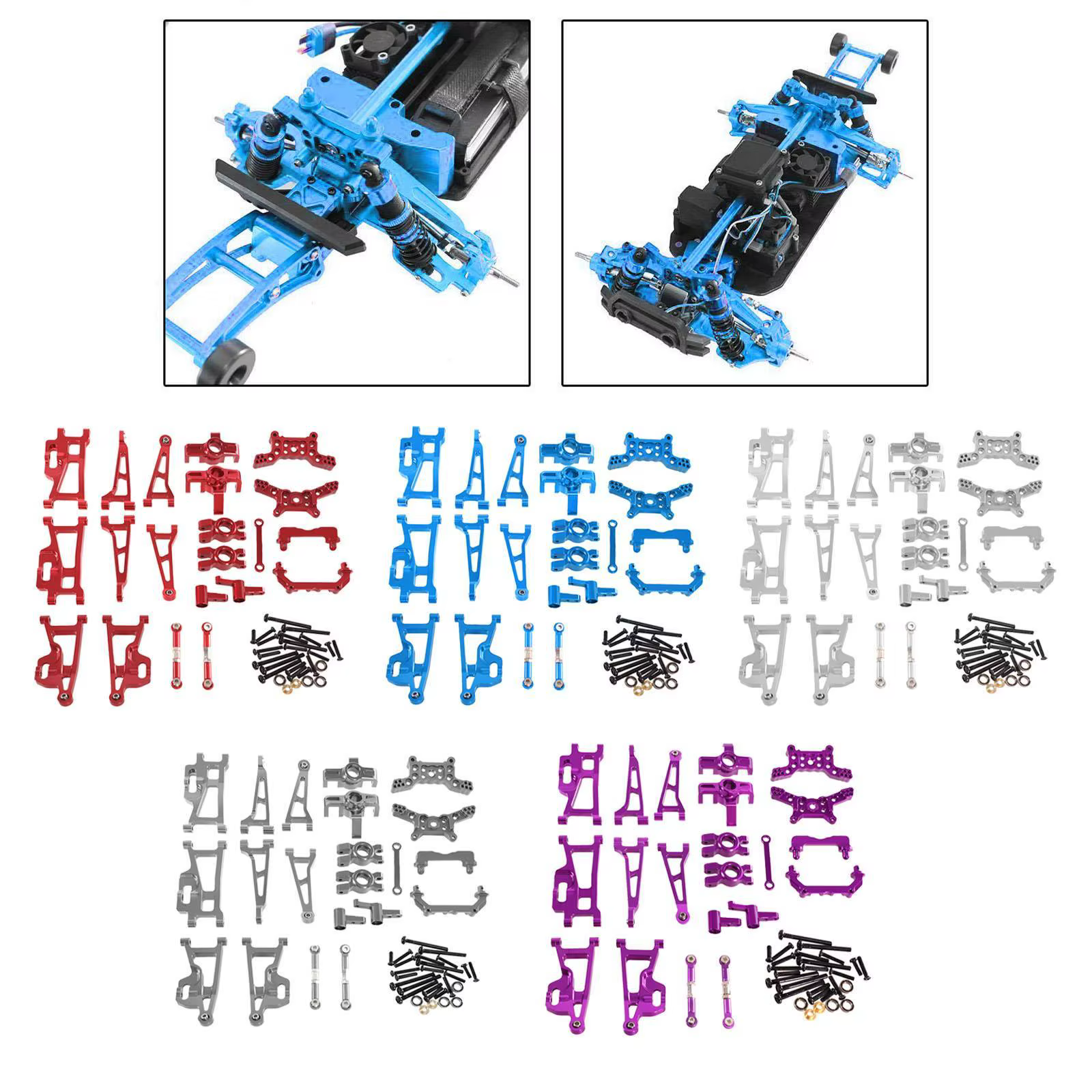 Repuestos coche RC: brazos oscilantes de aluminio para crawler - imagen 3