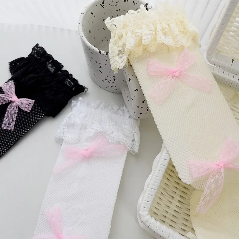 JK Calcetines encaje con volantes para niña – Finos verano - imagen 2