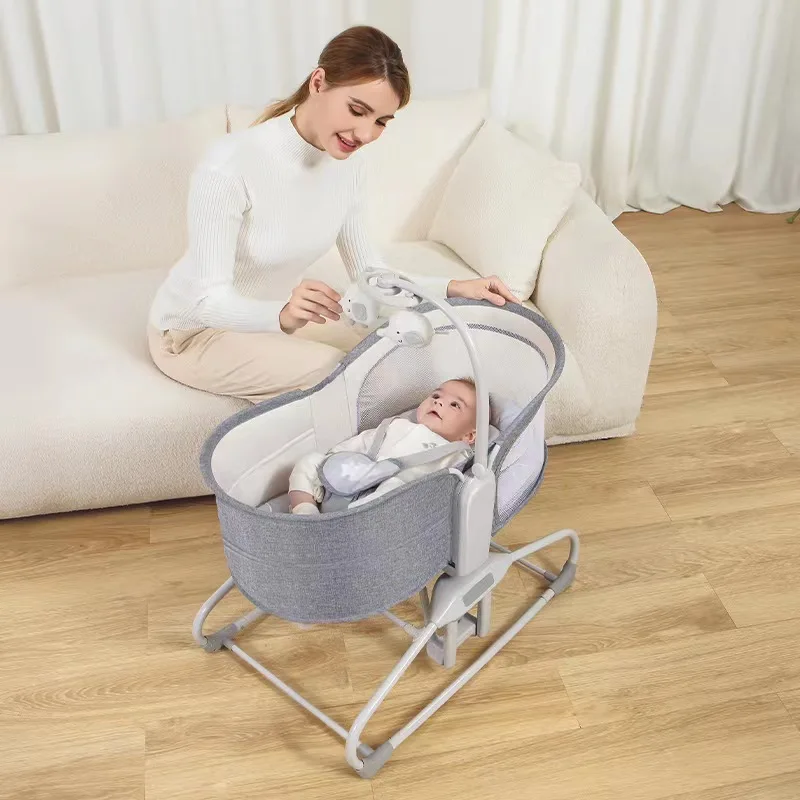 Mecedora eléctrica bebé – Cuna columpio con amortiguador - imagen 3