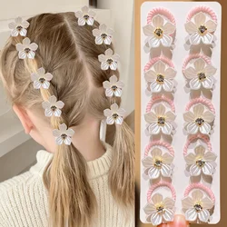 Diademas elásticas con flores trenzadas para niña, duraderas