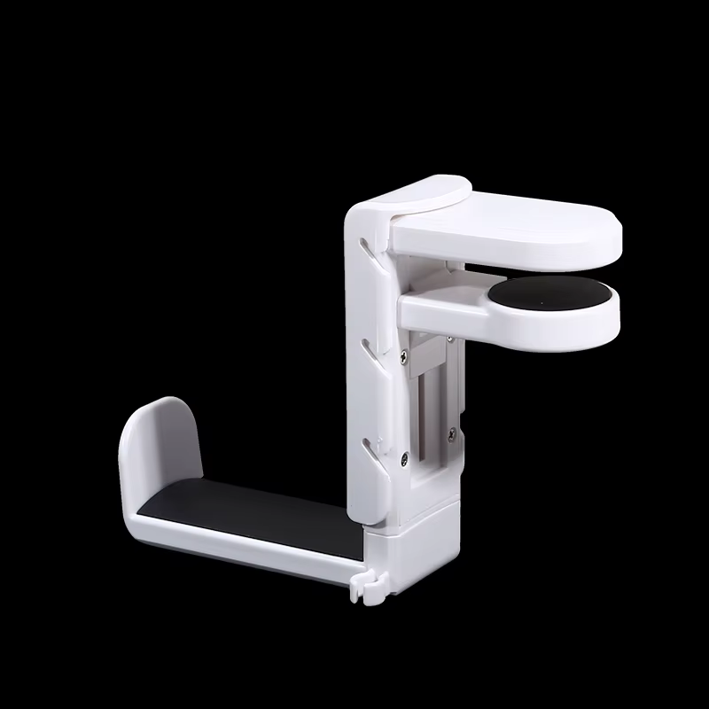 Soporte para auriculares de escritorio giratorio con gancho