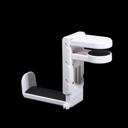 Soporte para auriculares de escritorio giratorio con gancho