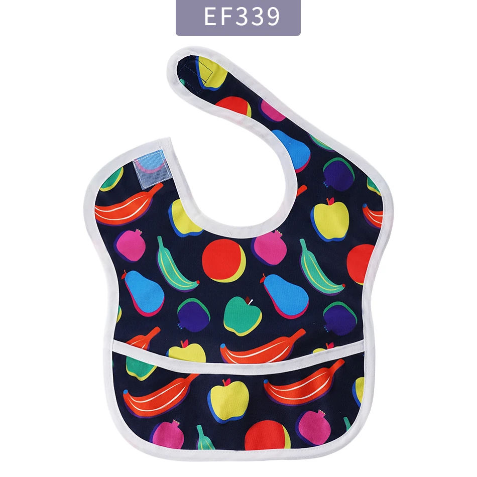 HappyFlute Babero impermeable para bebé con gran bolsillo y Velcro