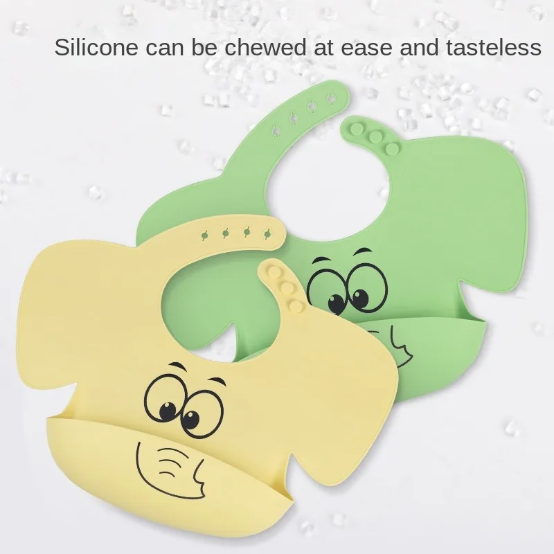 Babero silicona bebé ajustable para comida y saliva - imagen 4