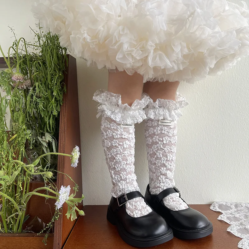 Calcetines de verano con encaje y volantes elásticos finos - imagen 4