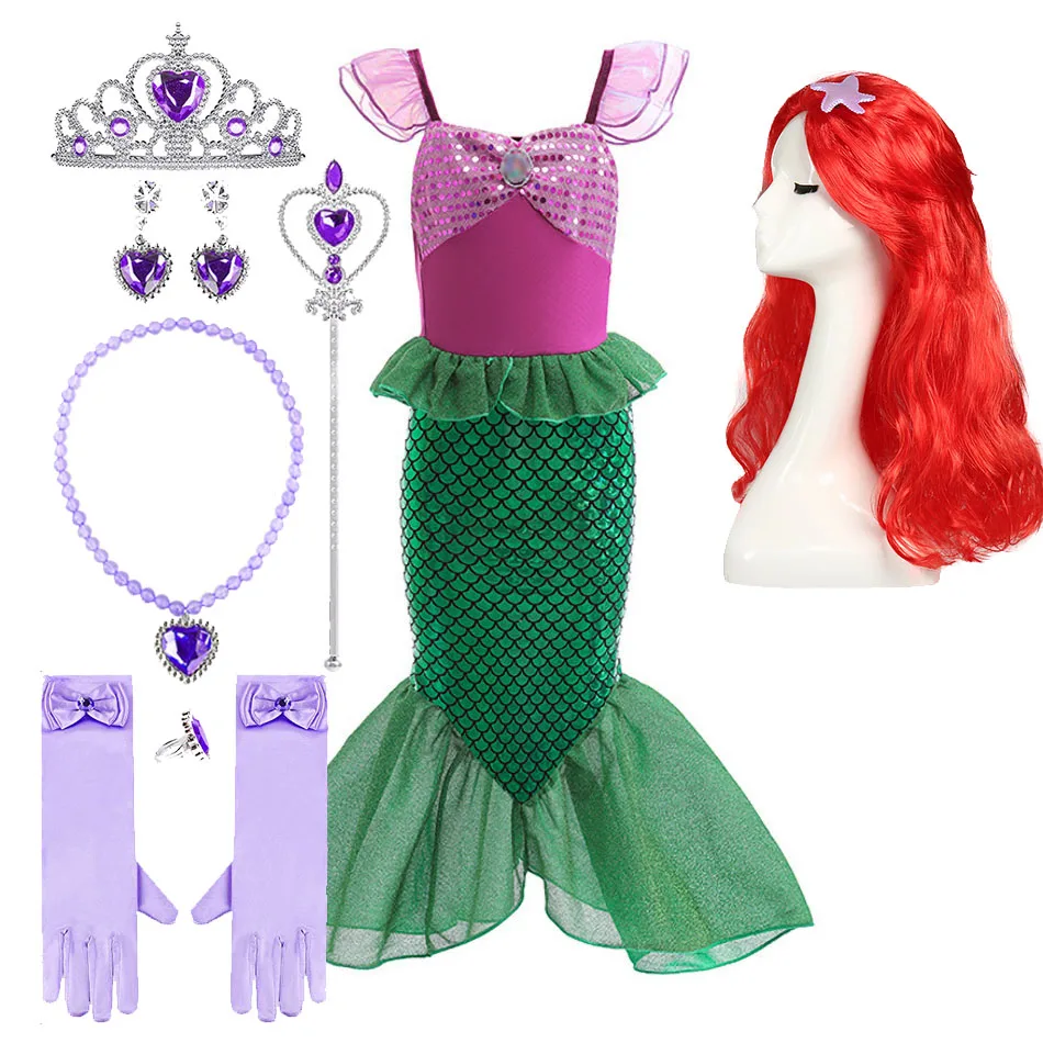 Disfraz de sirena para niña – Fiesta Halloween y cumpleaños