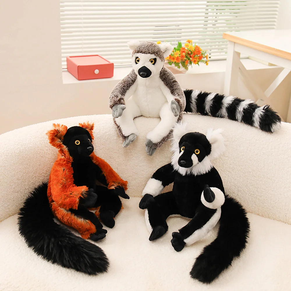 Peluche de lémur cola anillada en espiral, ideal para regalo - imagen 3