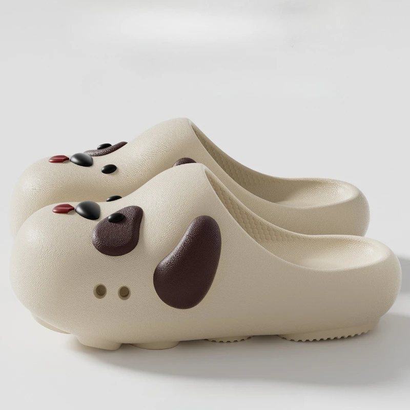 Pantuflas suaves con estampado de perro para niña – Sandalias playa - imagen 2