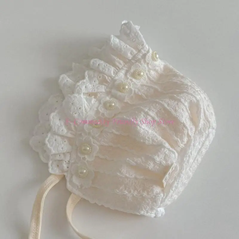 Gorro infantil con protección solar de algodón y cordones otoño - imagen 2