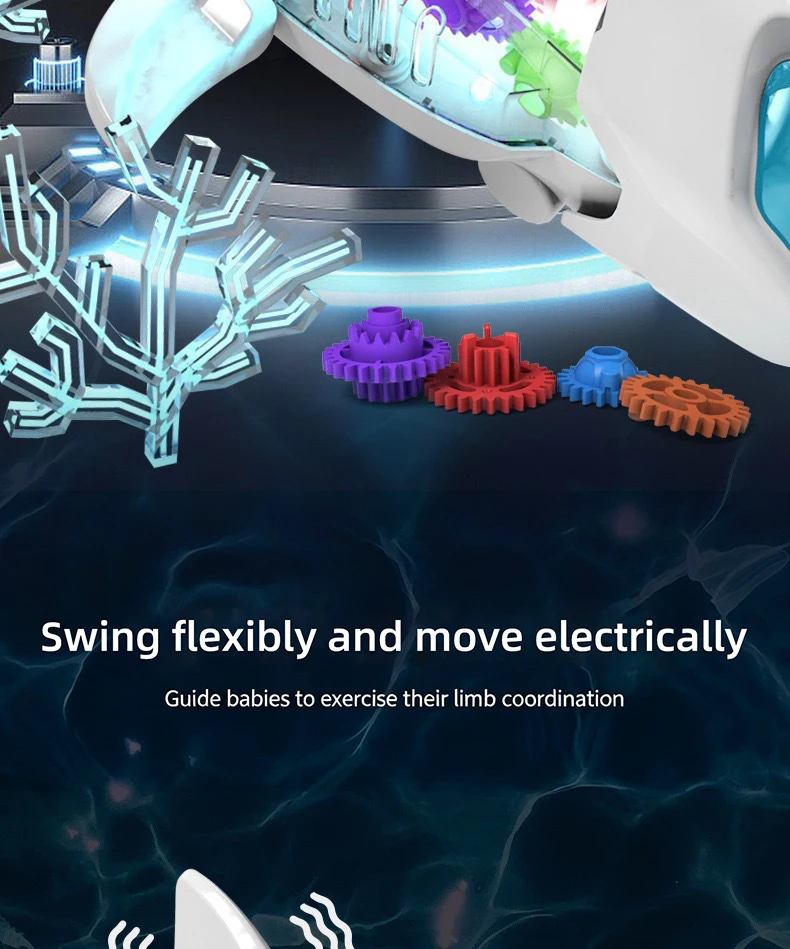 Luces LED del tiburón activas en el juego
