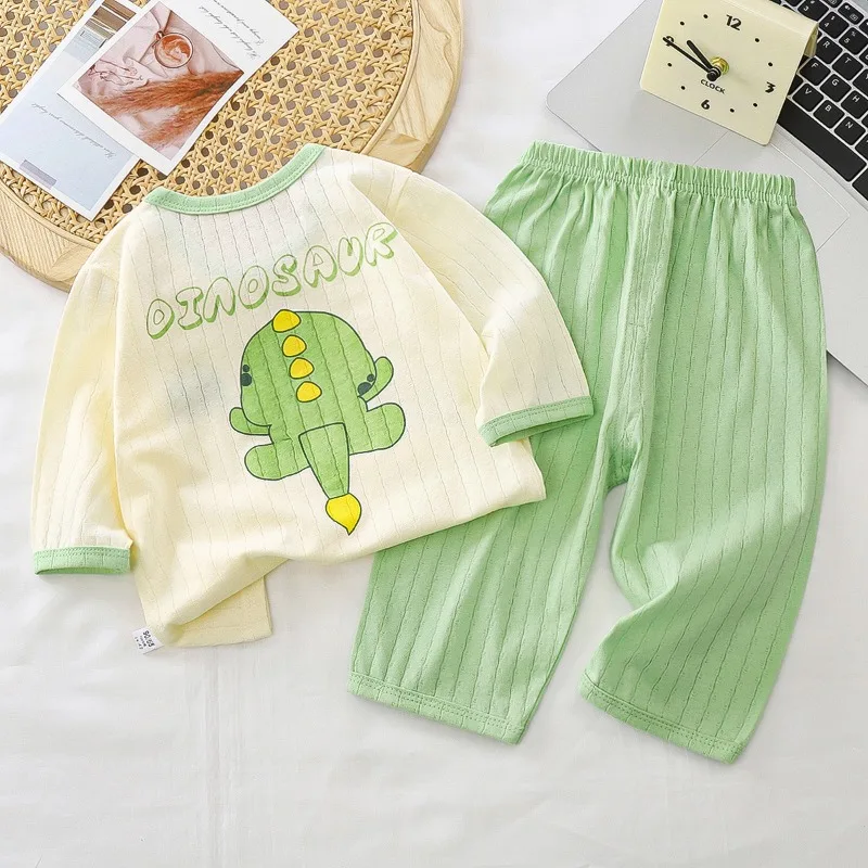Pijama de verano algodón suave con estampado de pandas y gatitos - imagen 4